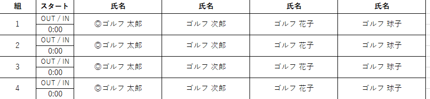 ゴルフコンペ幹事の準備（組み合わせ）